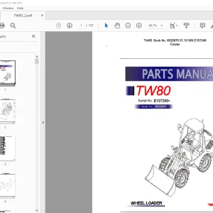 Takeuchi TW80 Wheel Loader Parts Manual - PDF DOWNLOAD
