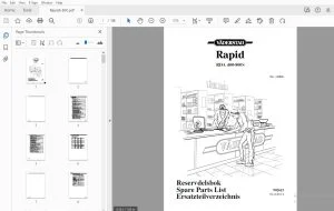 Vaderstad Rapid RDA 400-800S Spare Parts Manual 902615 PDF