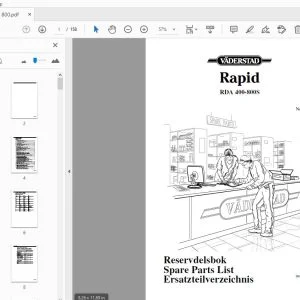 Vaderstad Rapid RDA 400-800S Parts Manual 902615 - PDF DOWNLOAD