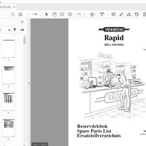 Vaderstad Rapid RDA 600-800J Parts Manual 900264 - PDF DOWNLOAD