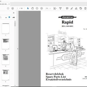 Vaderstad Rapid RDA 600-800S Parts Manual 900288 - PDF DOWNLOAD