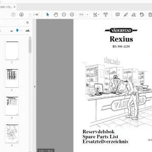 Vaderstad Rexius RS 500-1230 Parts Manual 900124 - PDF DOWNLOAD