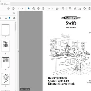 Vaderstad Swift SW 560-870 Parts Manual 902599 - PDF DOWNLOAD