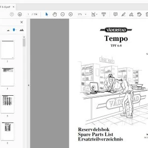Vaderstad Tempo TPF 6-8 Parts Manual 902608 - PDF DOWNLOAD