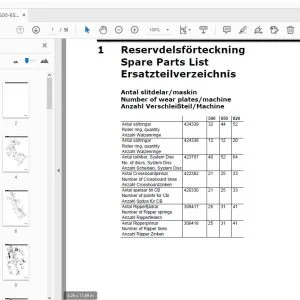 Vederstad Carrier CR-500,650,820 Parts Manual - PDF DOWNLOAD