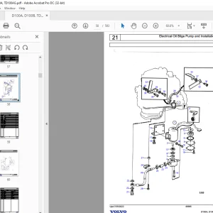 Volvo Penta D100A, D100B, TD100A, TD100AG Industrial Engine Parts Manual - PDF