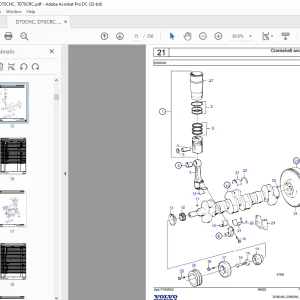 Volvo Penta D70CHC, D70CRC, TD70CHC, TD70CRC Industrial Engine Parts Manual - PDF