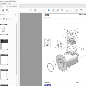 Volvo Penta EM214-240-A Industrial Electric Installations Parts Manual - PDF DOWNLOAD