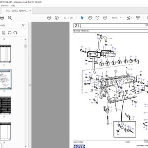 Volvo Penta TAD1030G, TD1010G, TWD1010G Industrial Engine Parts Manual - PDF