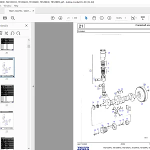 Volvo Penta TAD120AHC, TAD120BHC, TAD120CHC, TD120AHC, TD120ARC, TD120BHC, TD120BRC Industrial Engine Parts Manual