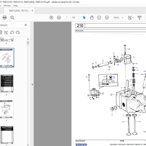 Volvo Penta TAD1230V, TD121G-87, TWD1210V, TWD1211V, TWD1230VE, TWD1231VE Industrial Engine Parts Manual