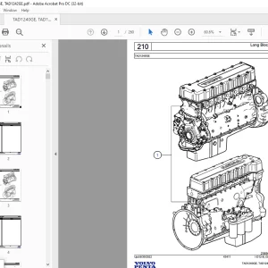 Volvo Penta TAD1240GE, TAD1241GE, TAD1242GE Industrial Engine Parts Manual - PDF