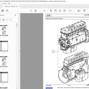 Volvo Penta TAD1241-42VE, TAD1241VE, TAD1242VE,Industrial Engine Parts Manual - PDF