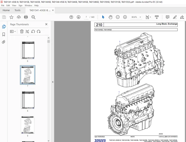 Volvo Penta TAD1341-43GE-B, TAD1341GE, TAD1342GE, TAD1343GE, TAD1344 ...