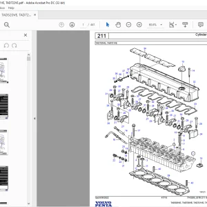 Volvo Penta TAD520VE, TAD720VE, TAD721VE, TAD722VE Industrial Engine Parts Manual  - PDF