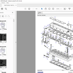 Volvo Penta TAD720GE, TAD721GE, TAD722GE Industrial Engine Parts Manual  - PDF DOWNLOAD