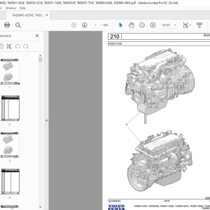 Volvo Penta TAD840-43VE, TAD840GE, TAD841-43GE, TAD850-52VE, TAD851-53GE, TAD853VE, TAD870-73VE,  Parts Manual
