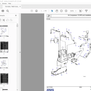 Volvo Penta TD100G, TWD1030ME Industrial Engine Parts Manual - PDF DOWNLOAD