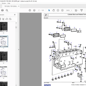 Volvo Penta TD120G, TD120GG, TD120GG PP, TID120FG, TID120FPP Industrial Engine Parts Manual