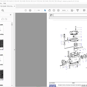 Volvo Penta TD120HP, TD121G, TD121GG, TD121GGP,Industrial Engine Parts Manual - PDF