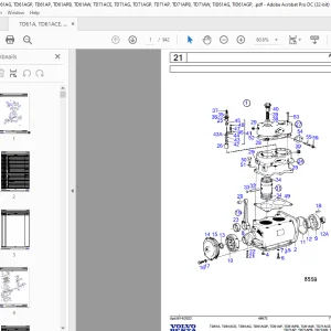 Volvo Penta TD61A, TD61ACE, TD61AG, TD61AGP, TD61AP, TD61APB, TD61AW, TD71ACE, TD71AG, TD71AGP Industrial Engine Parts Manual