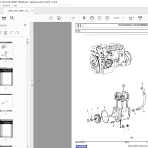 Volvo Penta D45A, D45BPP, TD30A, TD31ACE, TD40A, TD45B Industrial Engine Parts Manual