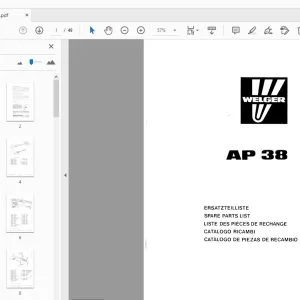 WELGER AP 38 PARTS MANUAL - PDF DOWNLOAD