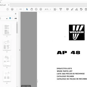 WELGER AP 48 PARTS MANUAL - PDF DOWNLOAD
