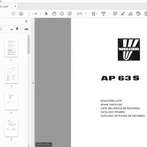 WELGER AP63S PARTS MANUAL - PDF DOWNLOAD