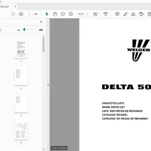 WELGER DELTA 5000 PARTS MANUAL - PDF DOWNLOAD