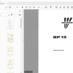 WELGER RP 12 PARTS MANUAL 1995 - PDF DOWNLOAD