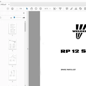 WELGER RP 12S PARTS MANUAL - PDF DOWNLOAD