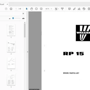 WELGER RP 15 PARTS MANUAL - PDF DOWNLOAD