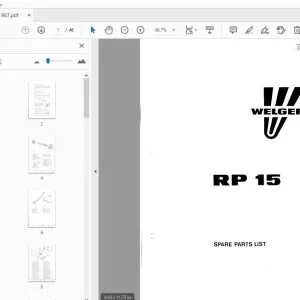WELGER RP 15 PARTS MANUAL - PDF DOWNLOAD
