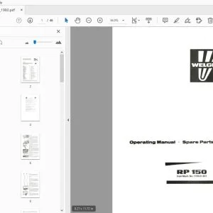 WELGER RP 150 OPERATING & PARTS MANUAL - PDF DOWNLOAD