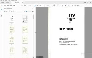 Welger RP 165 Spare Parts Catalog PDF Download