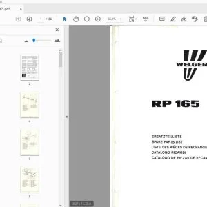 WELGER RP 165 PARTS MANUAL - PDF DOWNLOAD