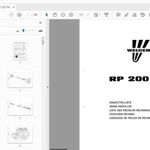WELGER RP 200 PARTS MANUAL 1993 - PDF DOWNLOAD