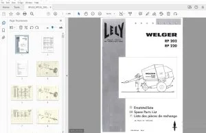 WELGER RP 202 RP 220 PARTS MANUAL - PDF DOWNLOAD