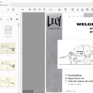 WELGER RP 202 RP 220 PARTS MANUAL - PDF DOWNLOAD