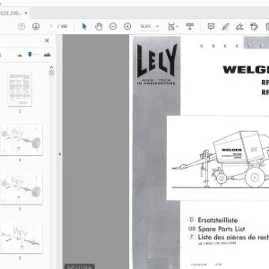 WELGER RP 202 RP 220 PARTS MANUAL - PDF DOWNLOAD