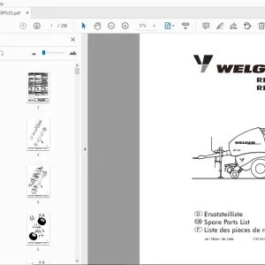 WELGER RP 505 RP 535 PARTS MANUAL 2006 - PDF DOWNLOAD