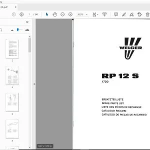 WELGER RP12S PARTS MANUAL - PDF DOWNLOAD