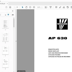 Welger AP 630 Parts Manual - PDF DOWNLOAD