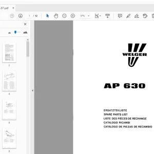 Welger AP 630 Parts Manual - PDF DOWNLOAD
