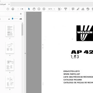 Welger AP42 Parts Manual - PDF DOWNLOAD