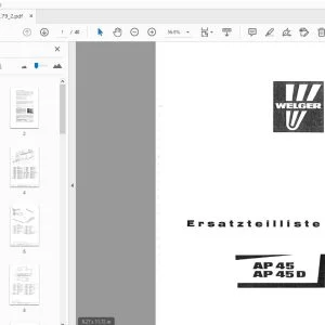 Welger AP45 AP45D Ersatzteilliste - PDF DOWNLOAD