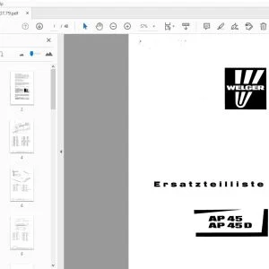 Welger AP45 AP45D Ersatzteilliste - PDF DOWNLOAD