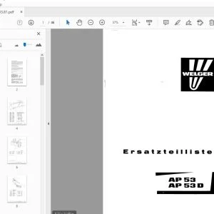 Welger AP53 AP53D Ersatzteilliste - PDF DOWNLOAD