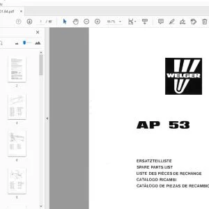 Welger AP53 Parts Manual - PDF DOWNLOAD